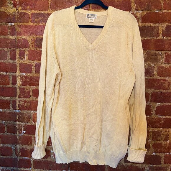 Vintage Butter Yellow L.L.Bean Sweater - Picture 1 of 1